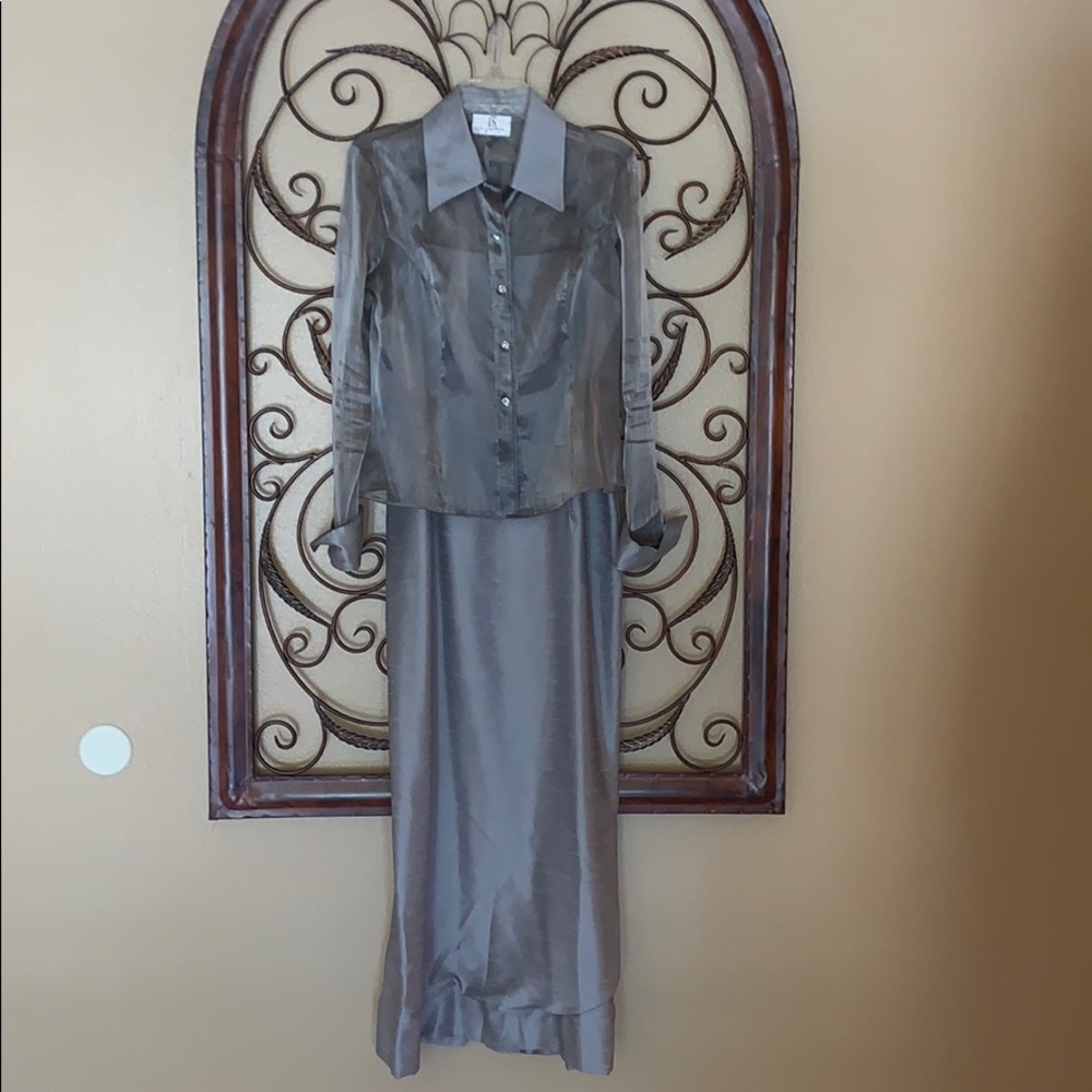 JS Signature Evening Gown and Overlay Jacket